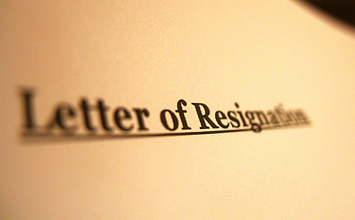 resignation letter layout. Template, resignation letter