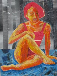 Orange Girl by collage artist Megan Coyle