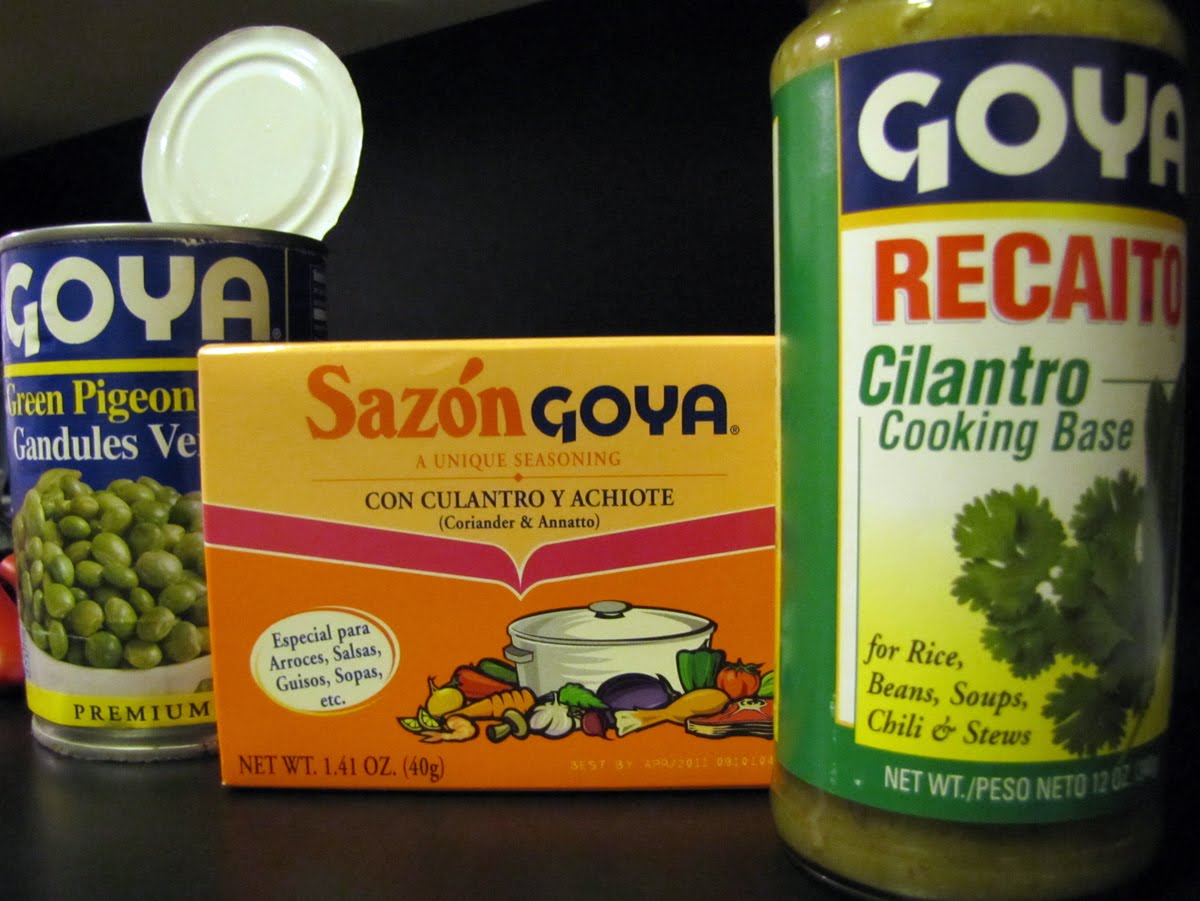 Smells Like Food in Here New Ingredients Goya pigeon peas, sazon