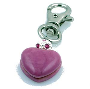 heart shaped fused glass accessory