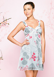 casual printed dress in grey and pink