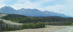 Winding road on the way to Alaska