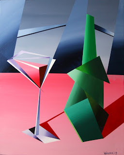 Art For Sale Abstract Wine Bottle With Glass Still Life Painting Daily Painting Blog Original Oil And Acrylic