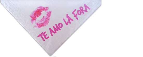 Te amo lá fora!