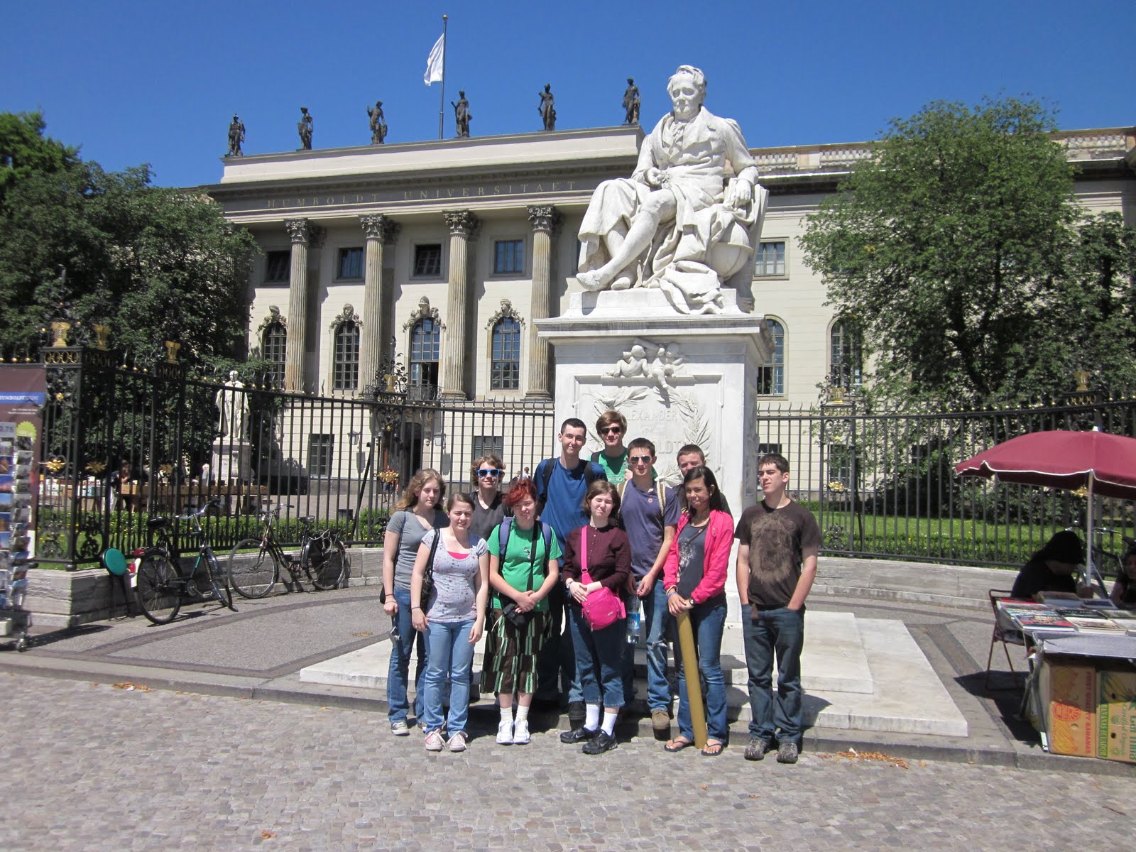 ... bhs group at the entrance to humboldt universitÃ¤t berlin germany