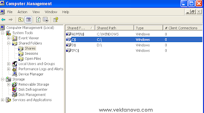 Disabling Sharing Mode of Windows XP