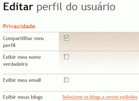 Selecione blogs