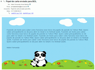 Papel de carta no BOL
