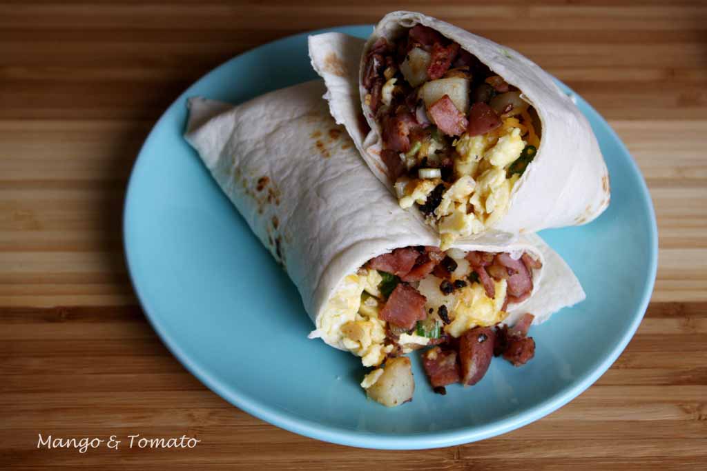 Mango & Tomato How to make breakfast burritos at home