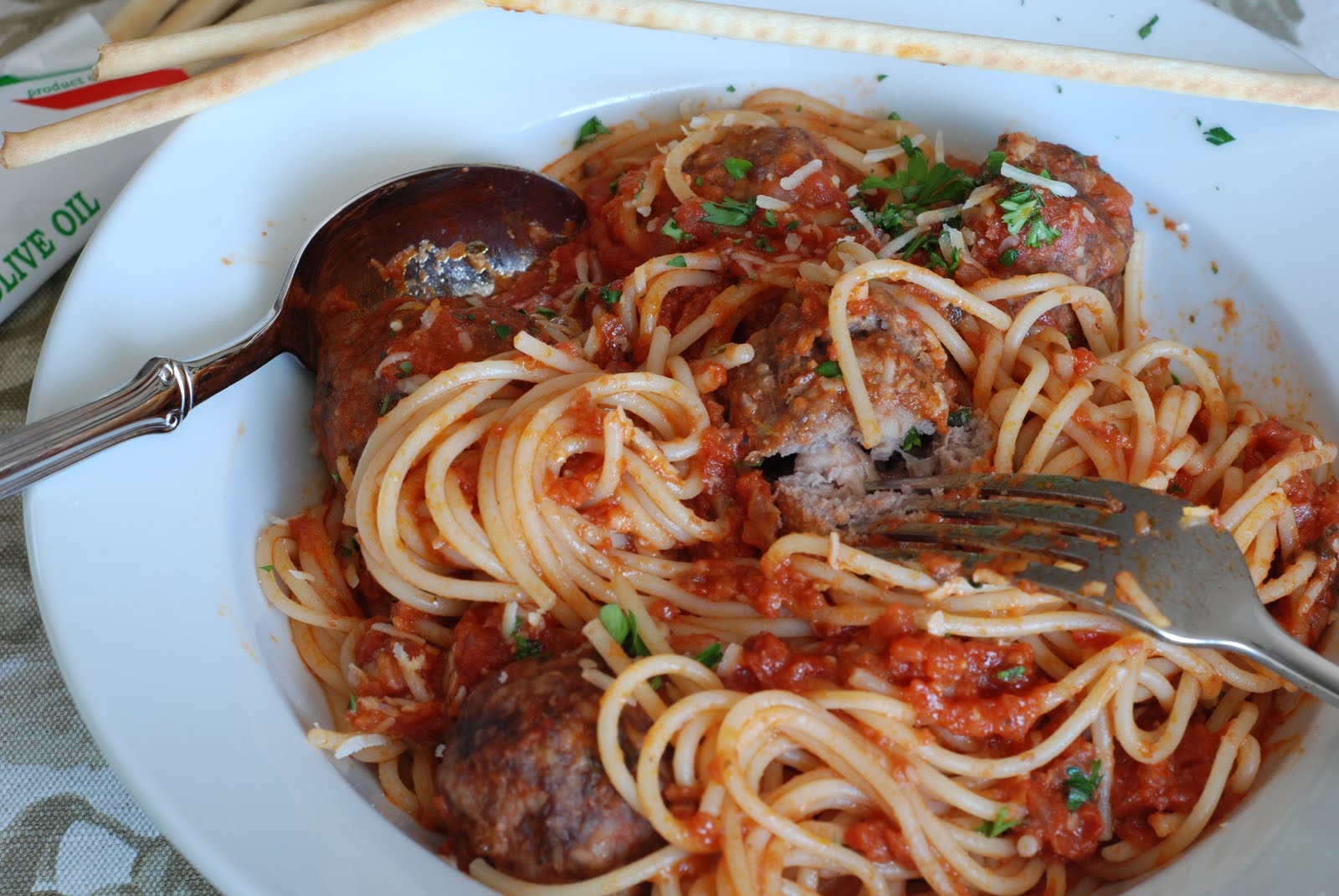Stuffed Meatballs and Spaghetti Simply So Good