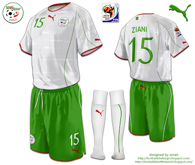 اللباس الرسمي للمنتخب الجزائري في كأس العالم.أدخل و أعطينا رأيك Algeria+home+var
