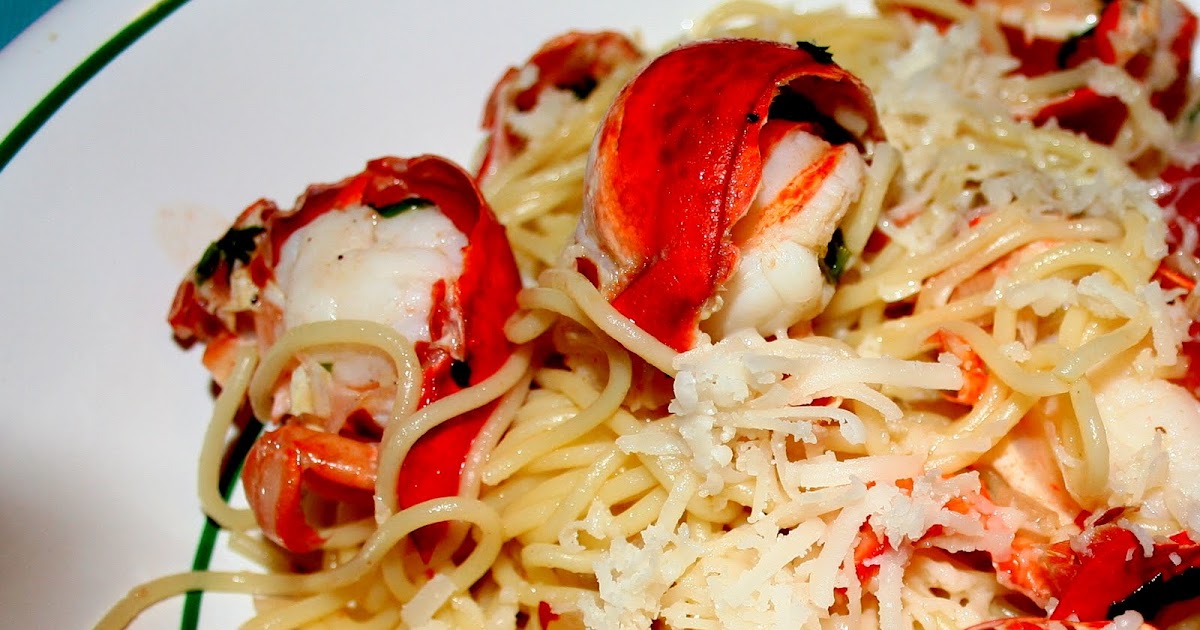 Cheers to Happy Angel Hair Pasta with Lobster....