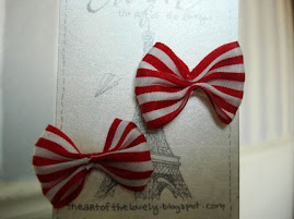 Red and White Striped Bows for Pets - Size Small!