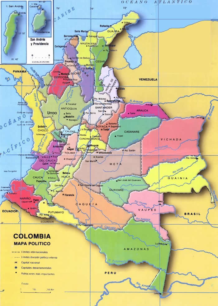 Ubicacion De Colombia En El Mapa De Sudamerica