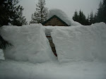 Snow slid from porch