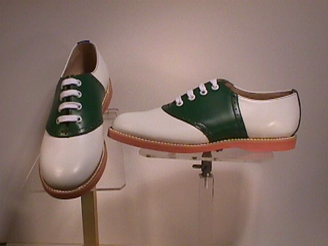 green saddle shoes