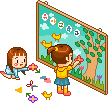 imagen de unos niños haciendo un dibujo