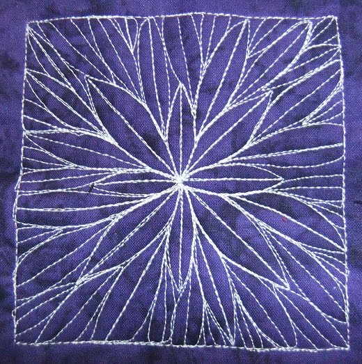 The Free Motion Quilting Project Day 159 Split Petal Flower