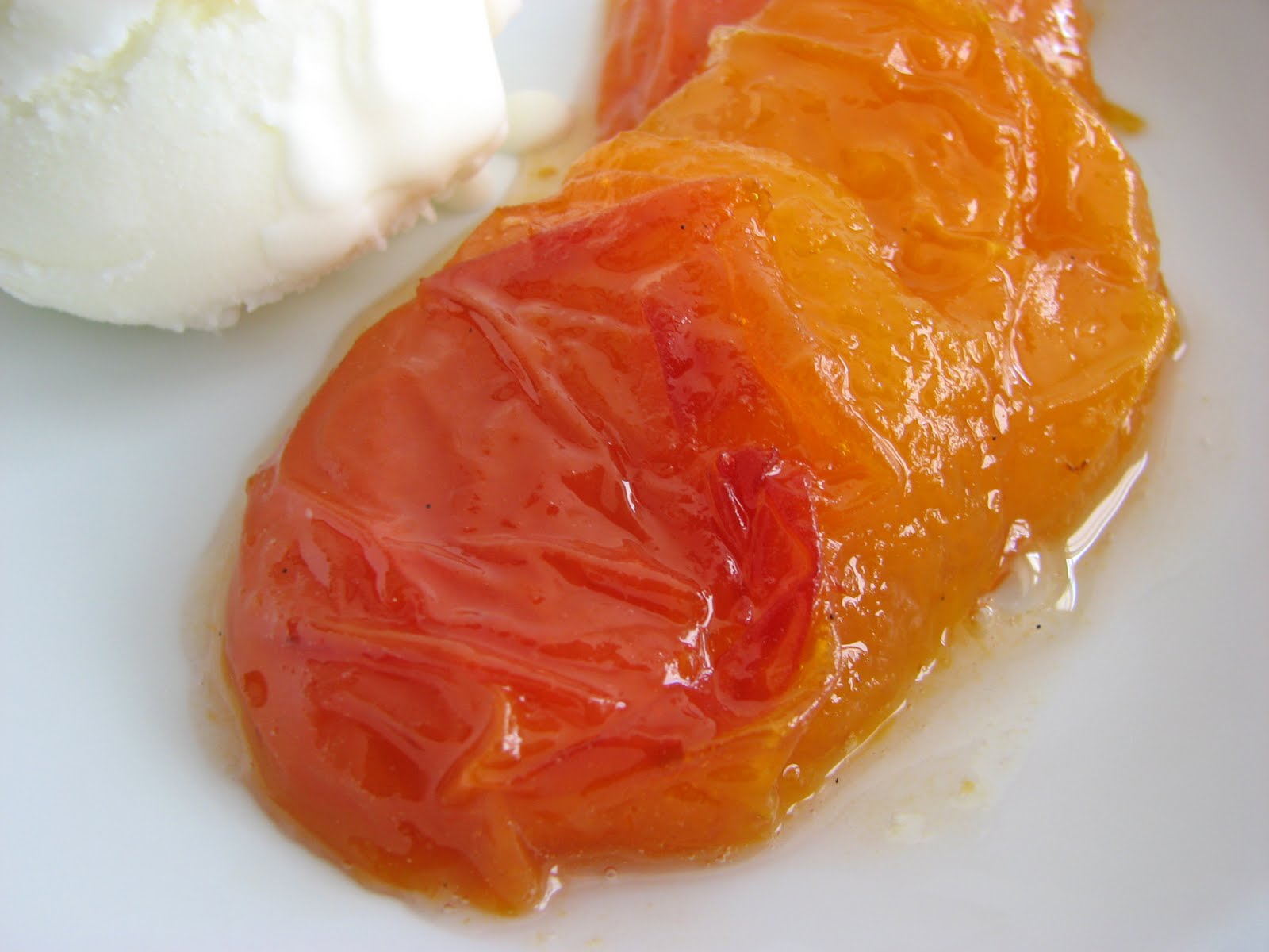 pastry studio Roasted Apricots with Sour Cream Ice Cream