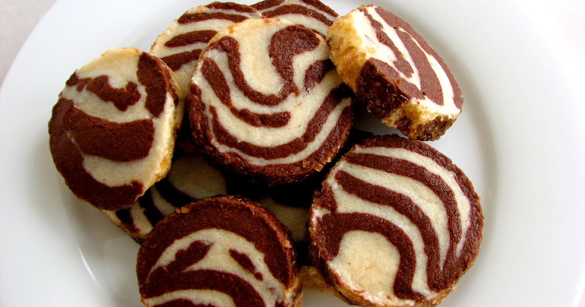 Chocolate Vanilla Swirl Cookies.