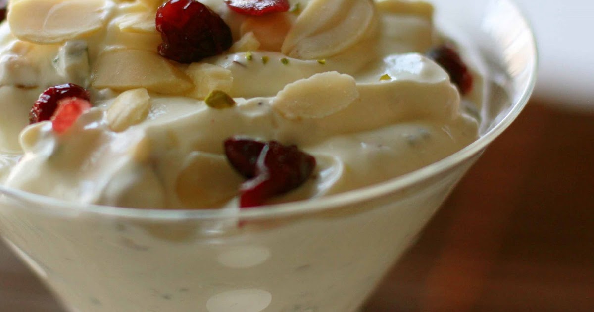 QlinArt Fruits and Nuts Yogurt Dessert with Saffron