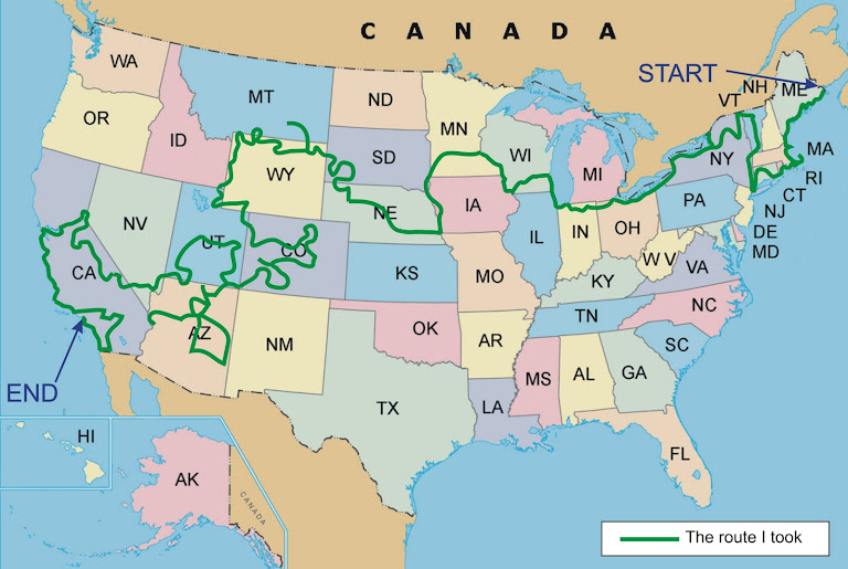2010 USA Tour Route