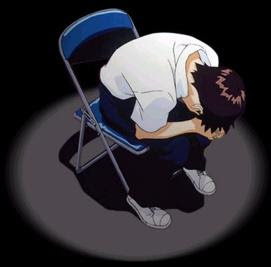 Okay, so I've completed 130 anime... Shinji+folding+chair