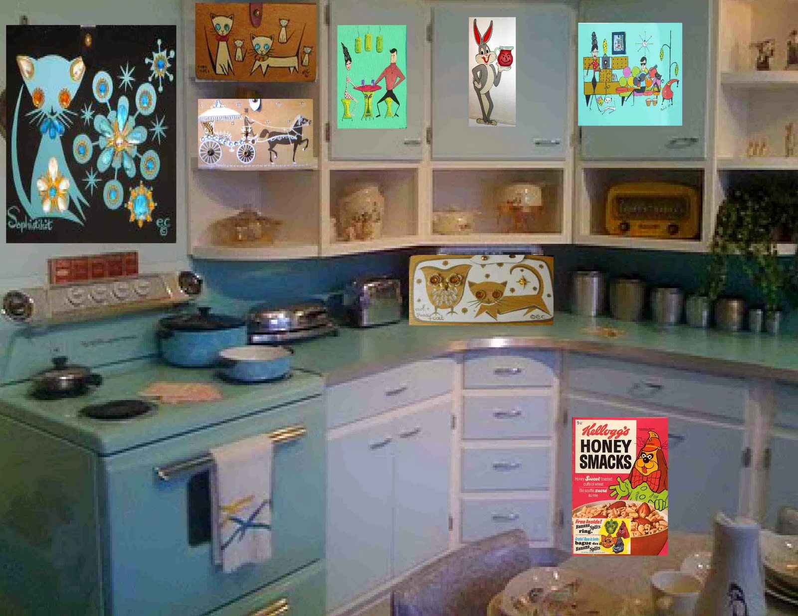 vintage kitchen on Mid Modern Space Age Century Retro Nut    Decorated Retro Kitchen