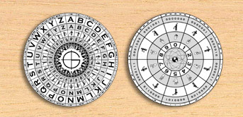 backwards alphabet code wheel
