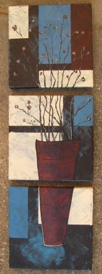 Twigs in a Red Vase