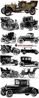 12 Old Car Vectors