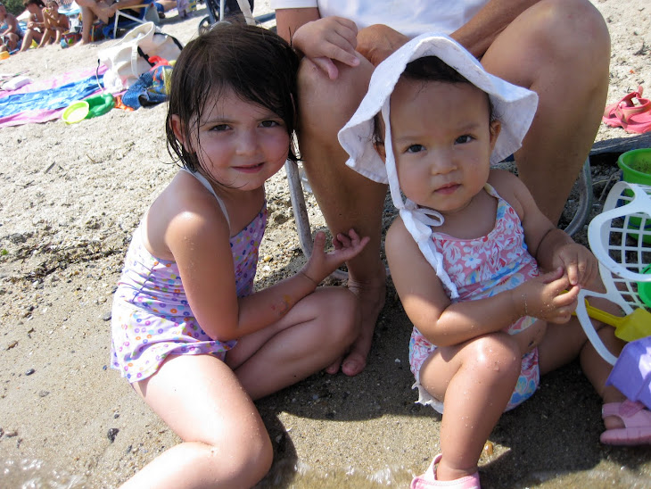 At the beach with family