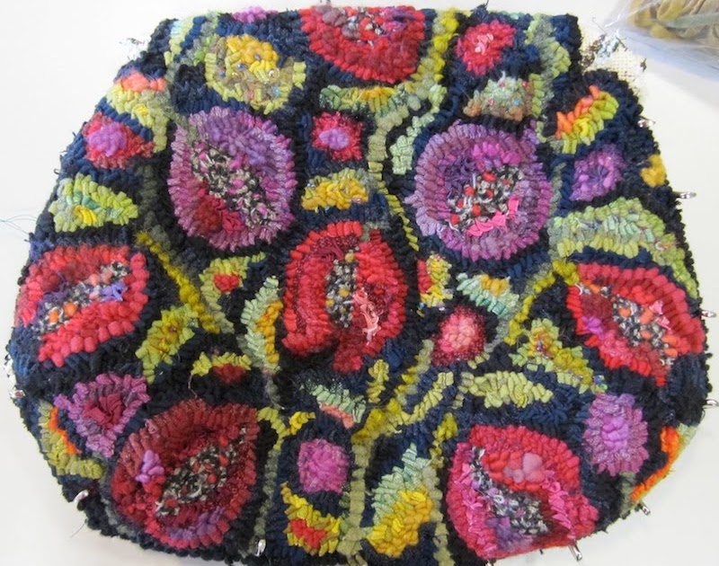 Fish Eye Rugs pretty purses in progress