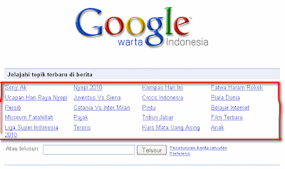 Popular Keyword Found in Google News