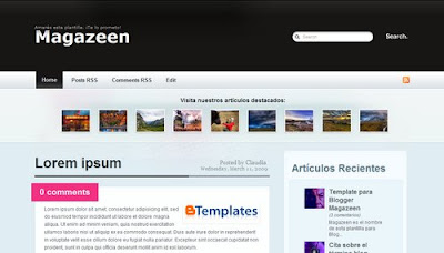 Blogger Template Magazeen
