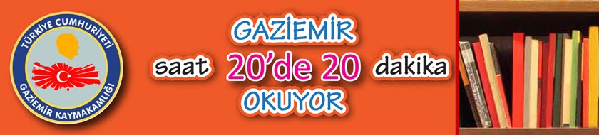 Gaziemir Saat 20'de 20 dakika Kitap okuyor