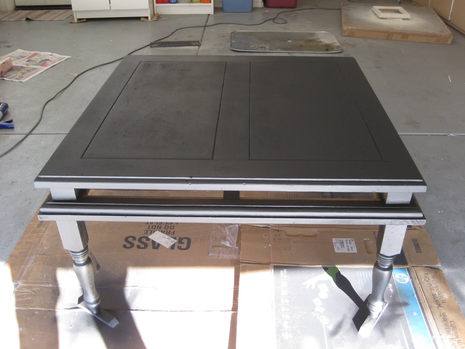 The Rusty Plum Coffee Table and Ottoman Makeover!