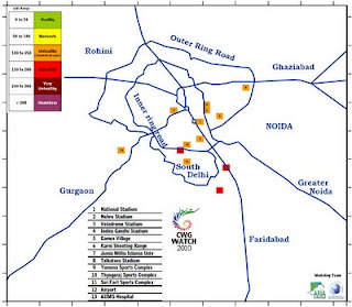 CWG Watch - Air Pollution at the CWG Venues in Delhi