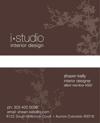 interior designer card