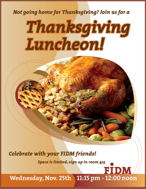 thanksgiving luncheon flyer