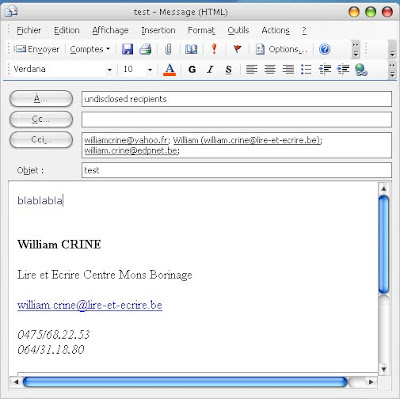 Lire Et Ecrire Cmb Undisclosed Recipients