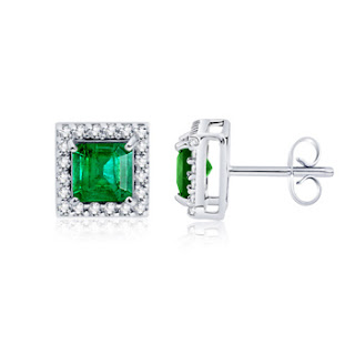 emerald gemstone earring