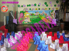 Dekorasi Thematik 2D Barney dan Spongebob
