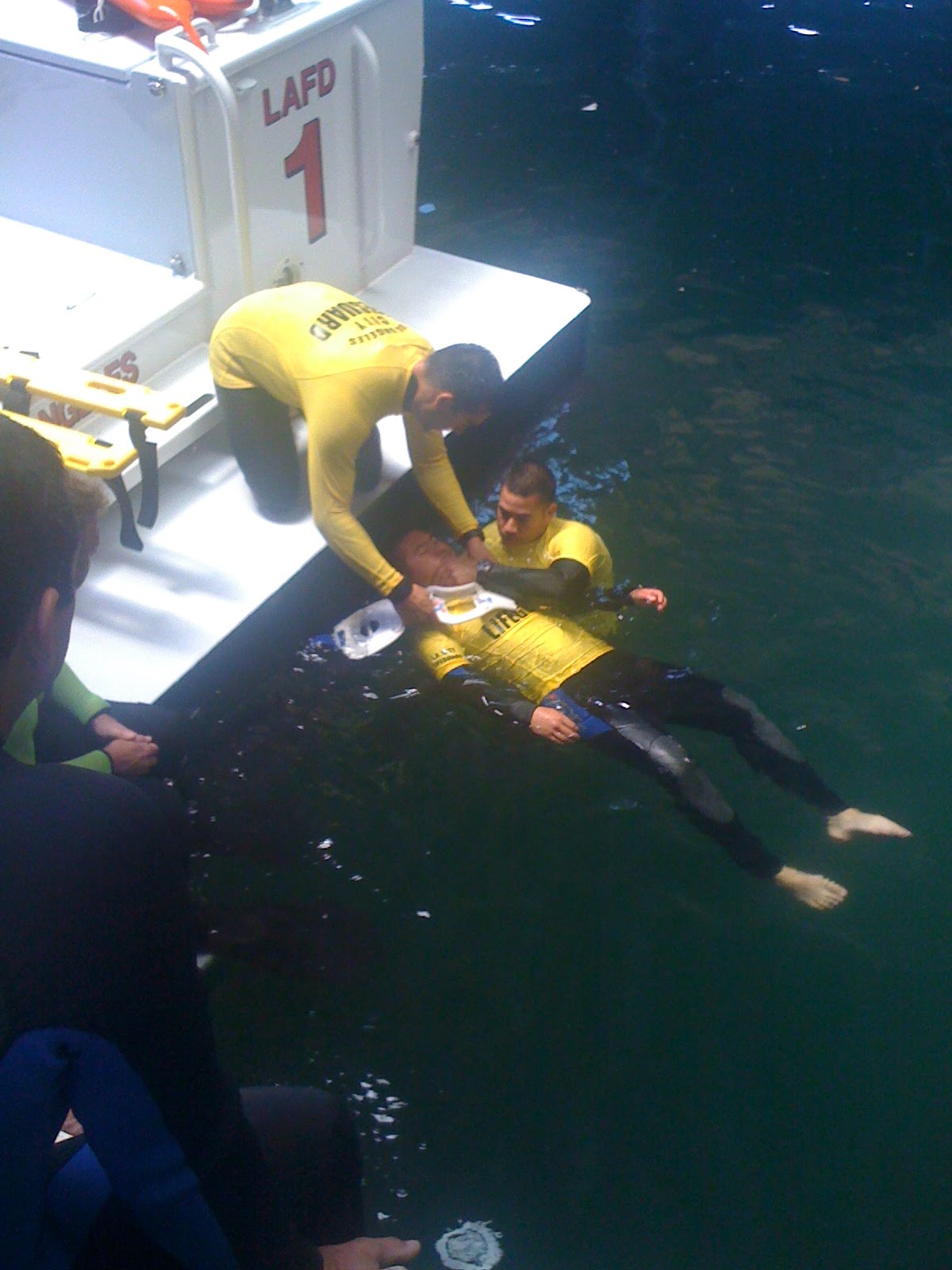 LAFD Dive Search and Rescue Team Surface Rescue Training