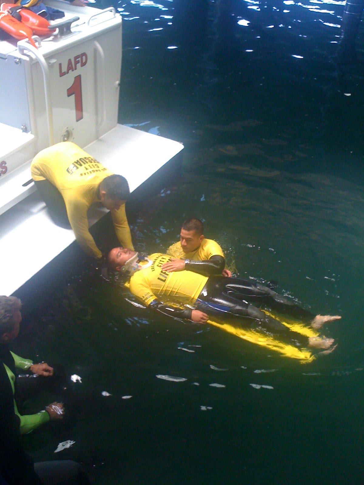 LAFD Dive Search and Rescue Team Surface Rescue Training