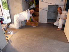 Polished plaster floor