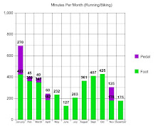 2009 Mins Per Month (Run/Bike)