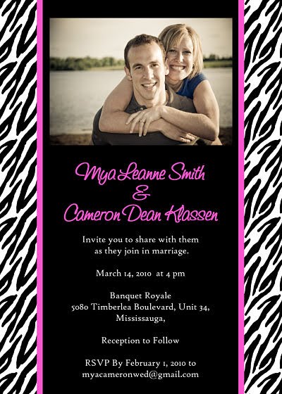 Zebra Print Invites