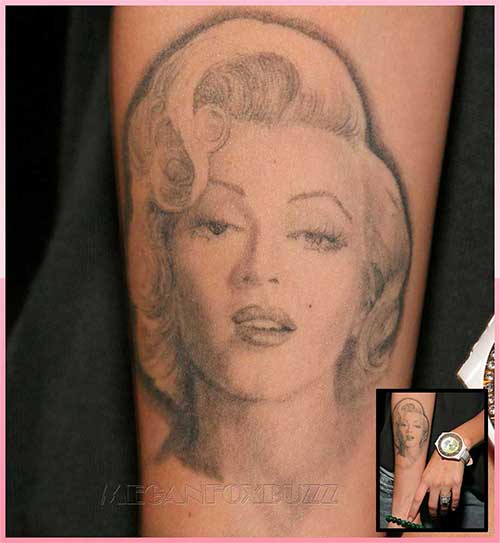 I am jealous that she has Marilyn Monroe on tattooed on her.