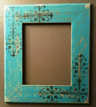 Lisa Frame (teal & chocolate damask)